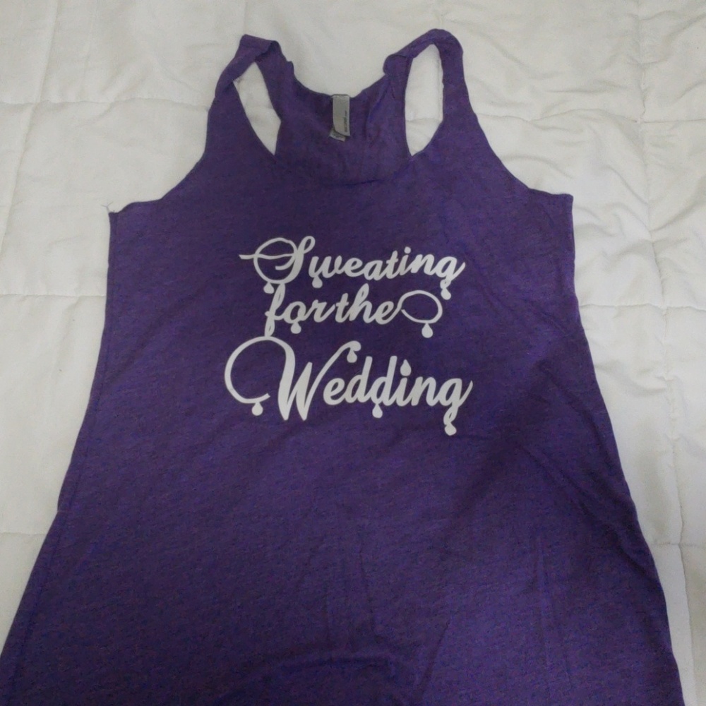 Sweating for the wedding racerback